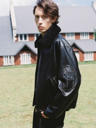 LIDNM ブラックレザージャケット Mサイズ LIDnM リドム ラムレザーシングルライダース Mサイズ ジャケット