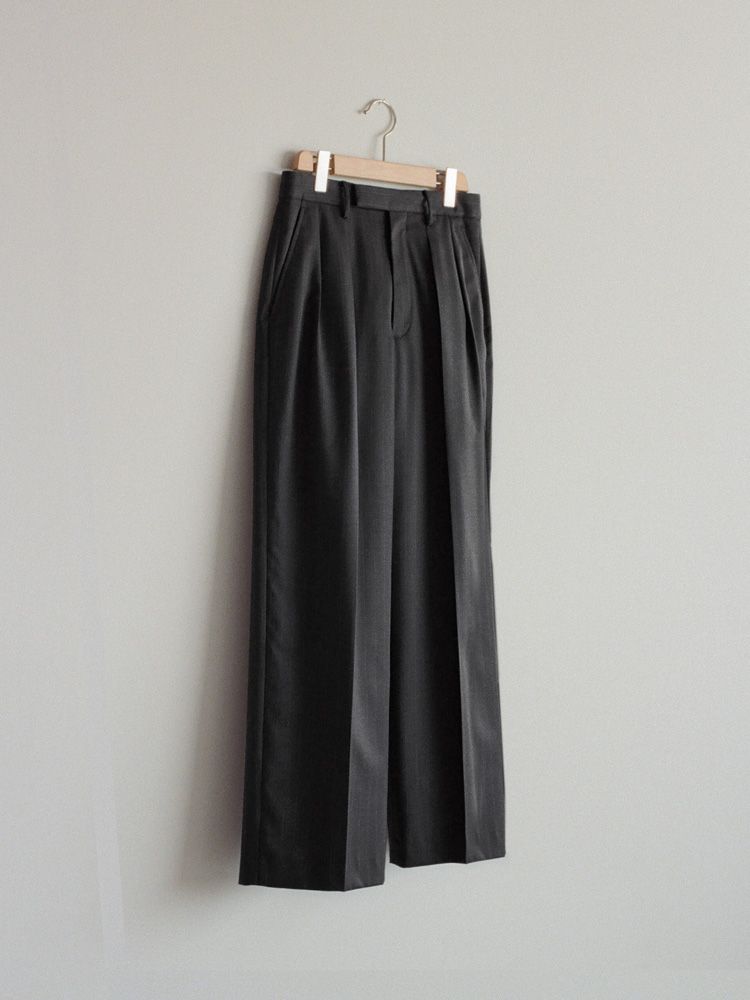 Wool Chalk Stripe Slacks