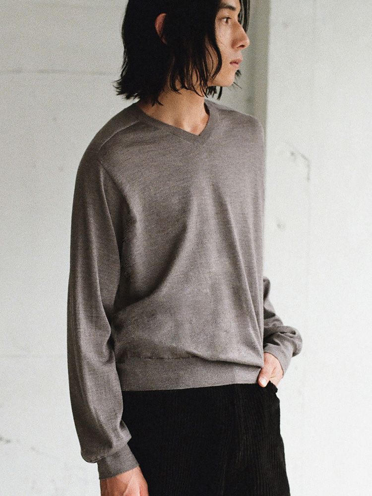 トップス LIDNM/W/Si/Ca 18G V Neck Knit LIDNM / Llife ONLINE STORE / W/Si/Ca 18G V Neck Knit