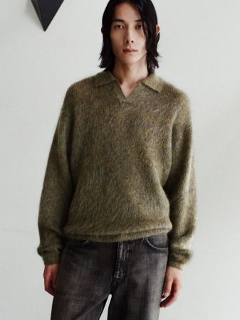トップス LIDNM Kid Mohair Knit Polo LIDNM / Llife ONLINE STORE / Kid Mohair Knit Polo