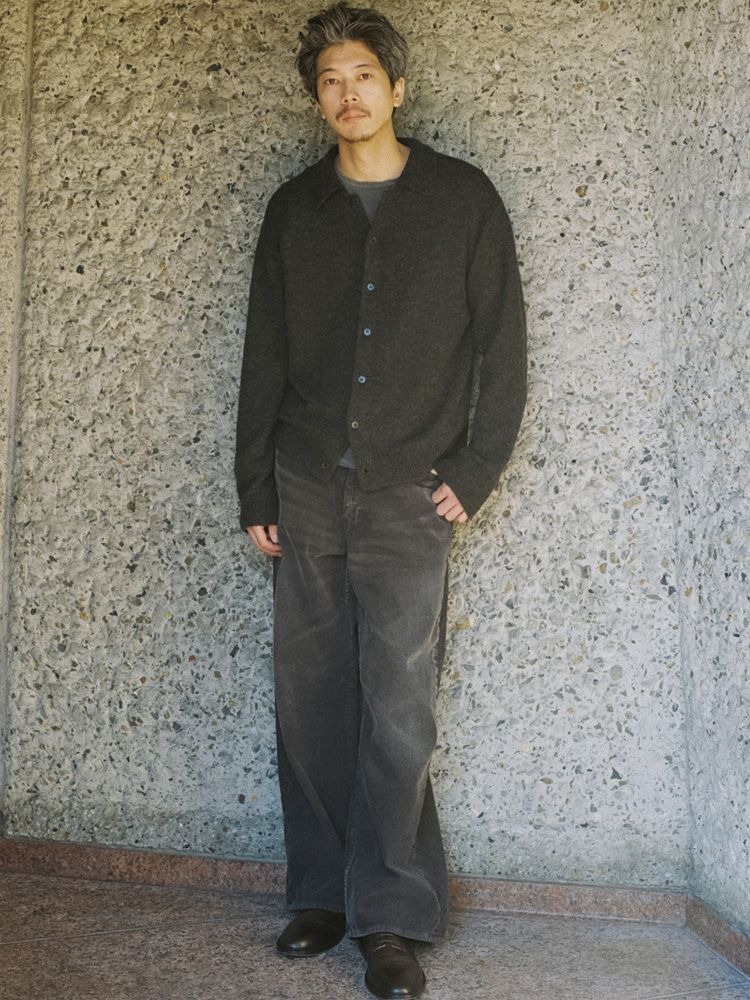 ALPACA KNIT SHIRT CARDIGAN