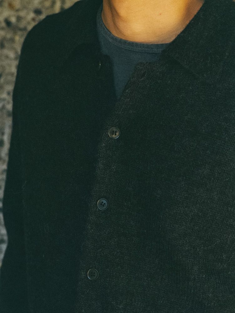 ALPACA KNIT SHIRT CARDIGAN