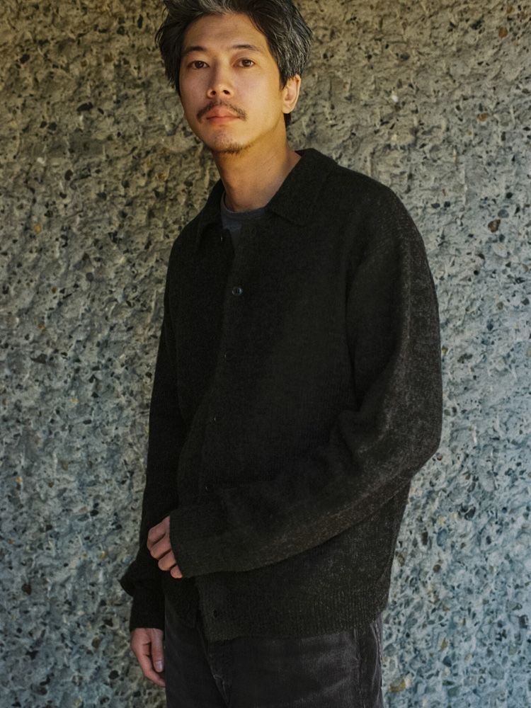 ALPACA KNIT SHIRT CARDIGAN