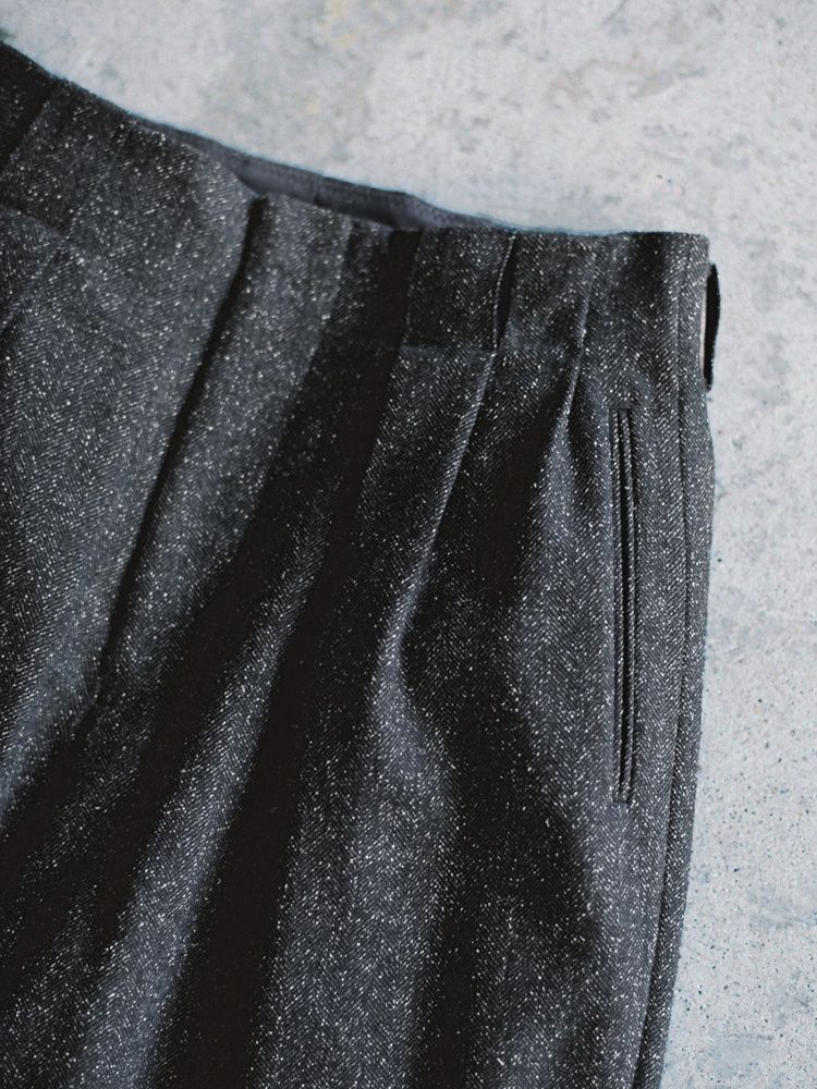 SILK NEP WOOL PANTS