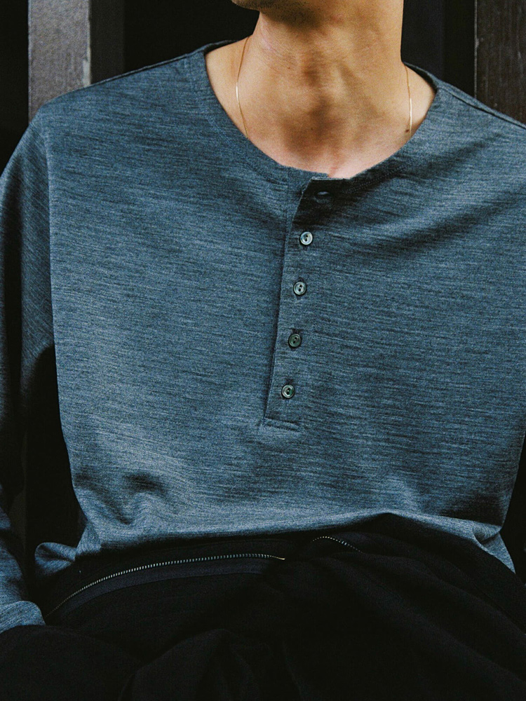 Wool Jersey Henley L/S Tee / 商品詳細ページ / LIDNM / Llife ONLINE