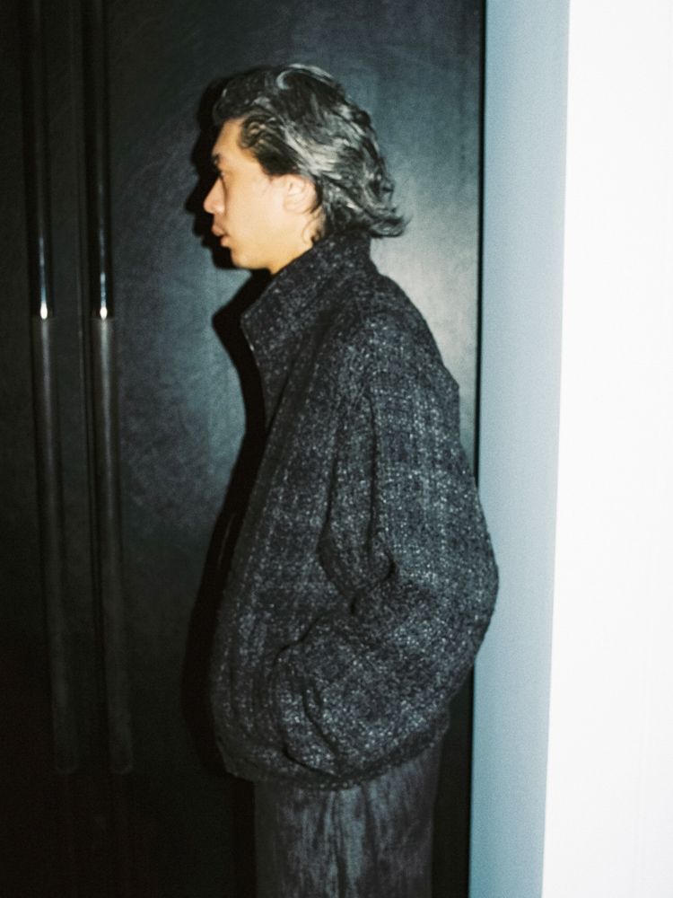 ALPACA SILK TWEED ZIP