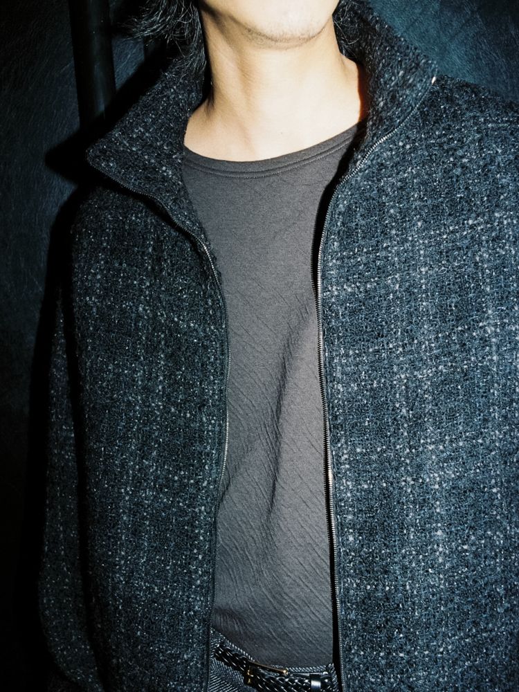 ALPACA SILK TWEED ZIP