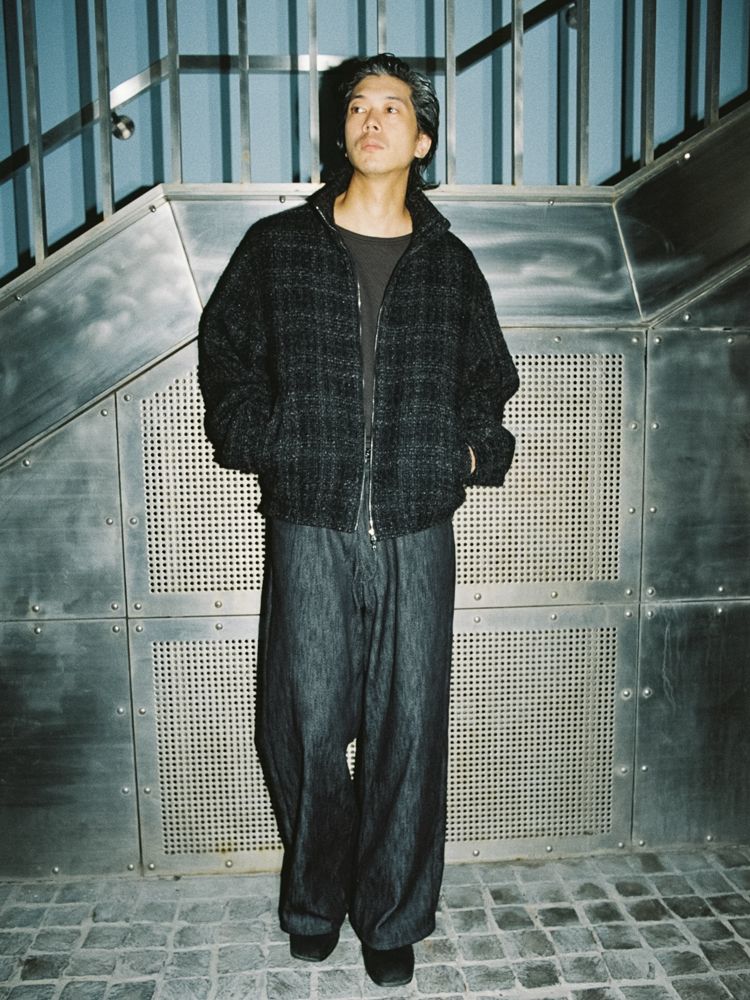 ALPACA SILK TWEED ZIP