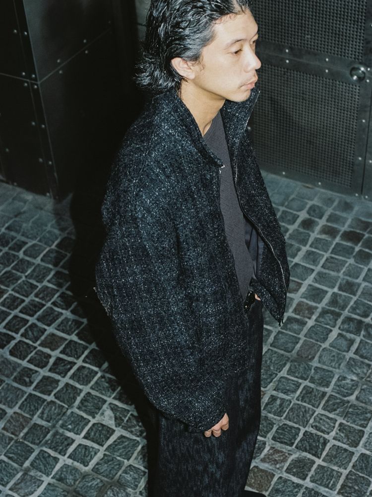 ALPACA SILK TWEED ZIP