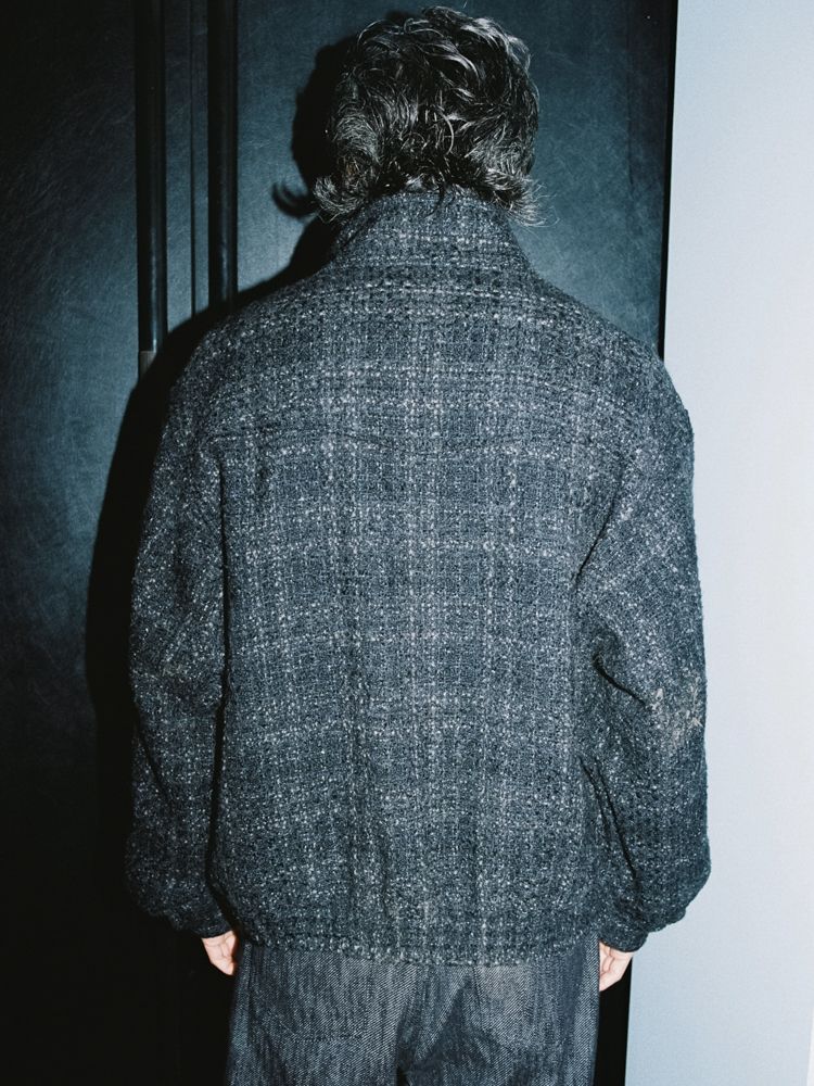 ALPACA SILK TWEED ZIP