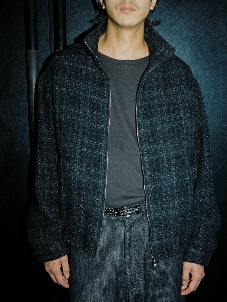 ALPACA SILK TWEED ZIP