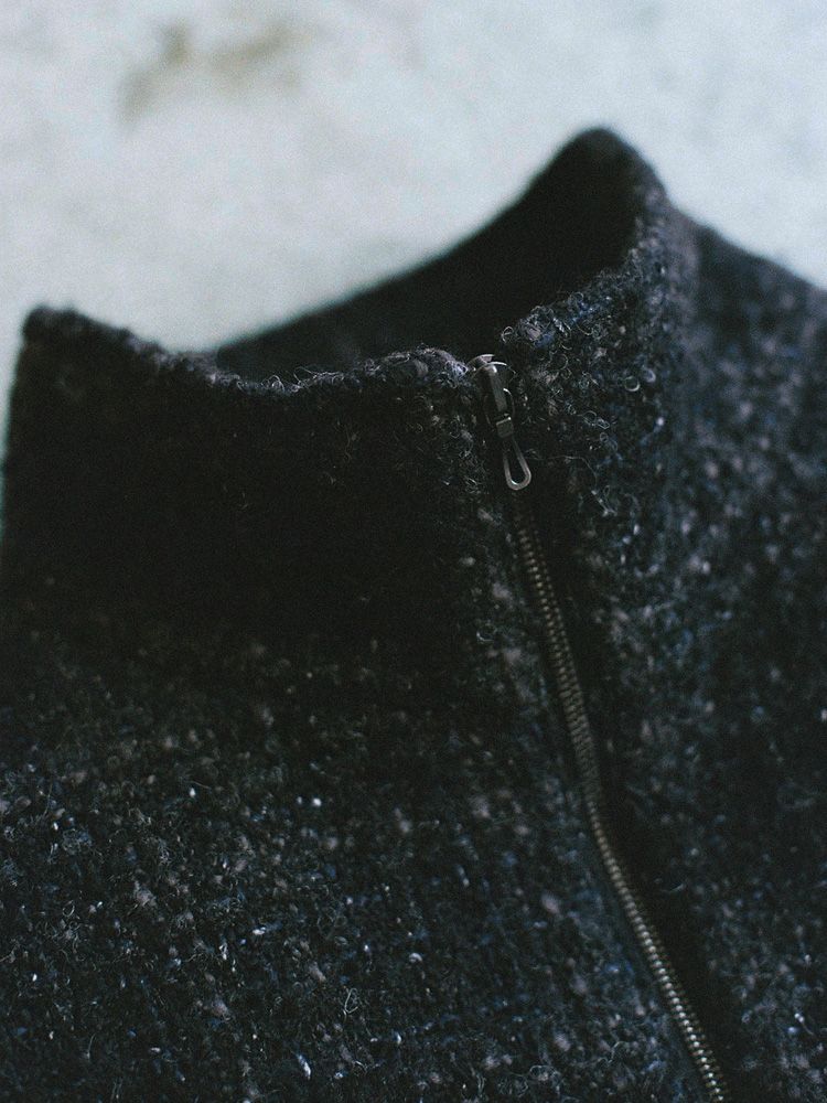 ALPACA SILK TWEED ZIP