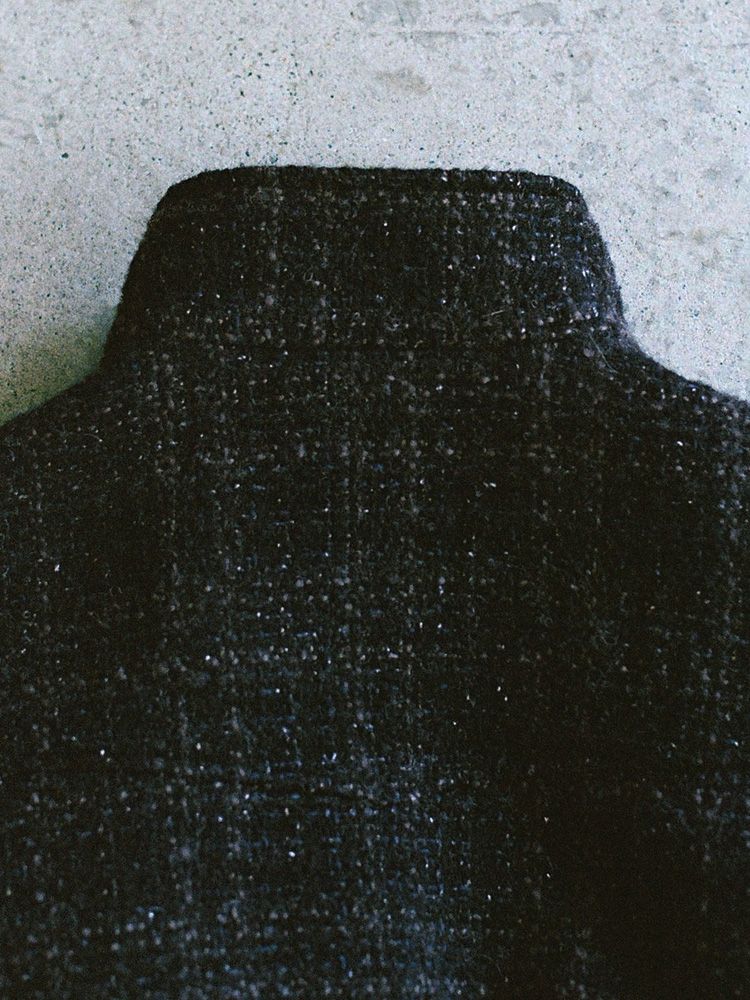 ALPACA SILK TWEED ZIP