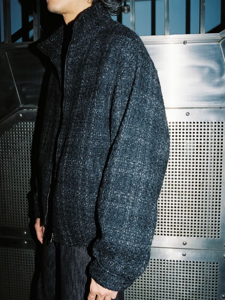 ALPACA SILK TWEED ZIP