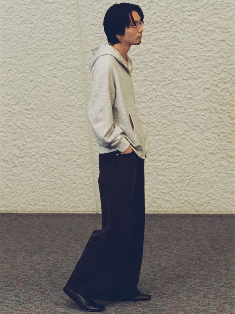 WOOL CASHMERE ZIP HOODIE