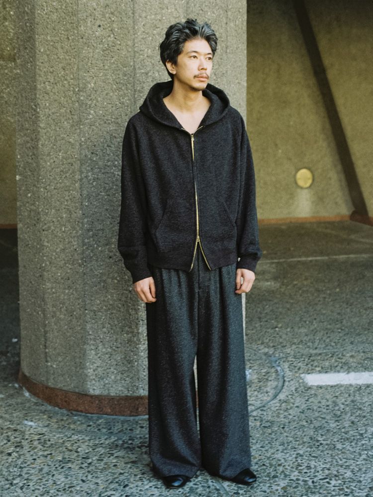 WOOL CASHMERE ZIP HOODIE