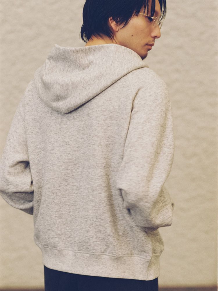 WOOL CASHMERE ZIP HOODIE