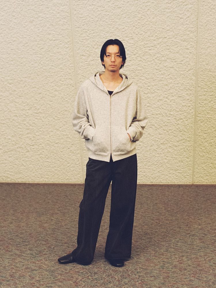 WOOL CASHMERE ZIP HOODIE