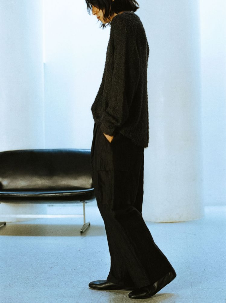 SILK LINEN SUCKER FATIGUE PANTS