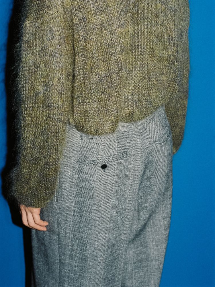 WOOL LINEN OXFORD BAGS