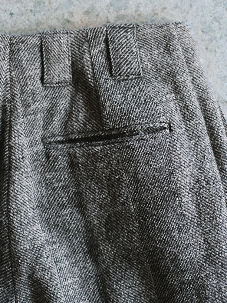 WOOL LINEN OXFORD BAGS