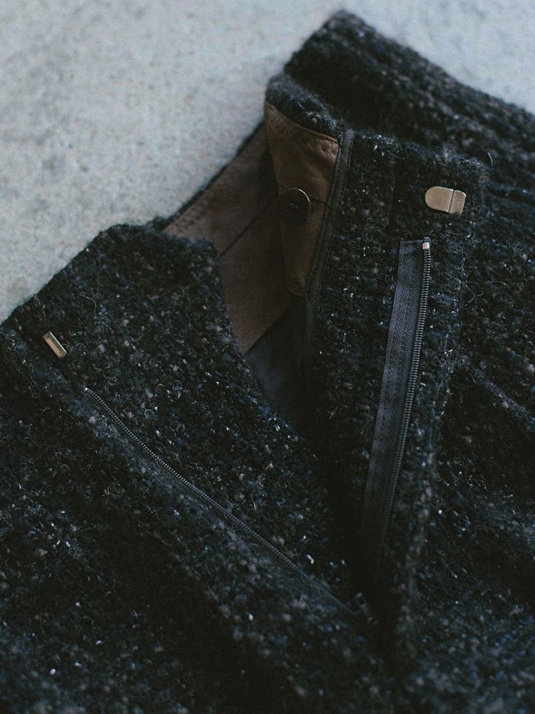 ALPACA SILK TWEED TROUSERS