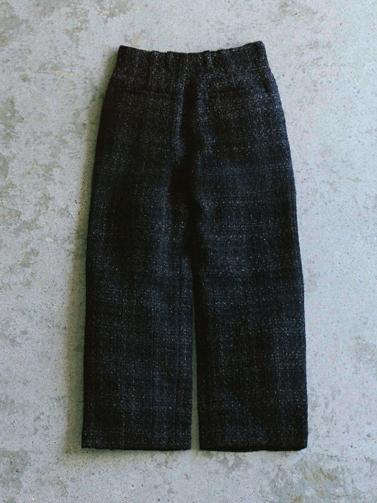 ALPACA SILK TWEED TROUSERS