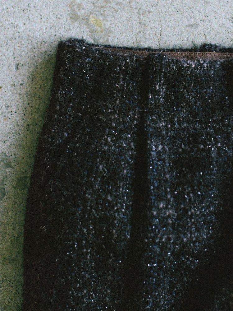 ALPACA SILK TWEED TROUSERS