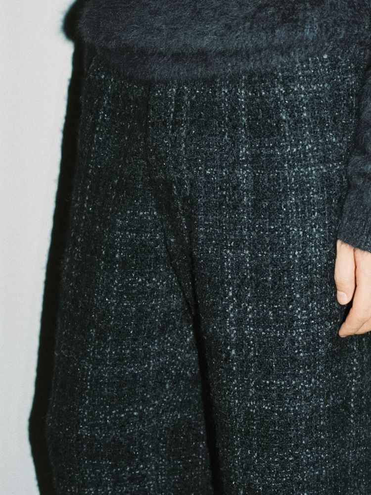 ALPACA SILK TWEED TROUSERS