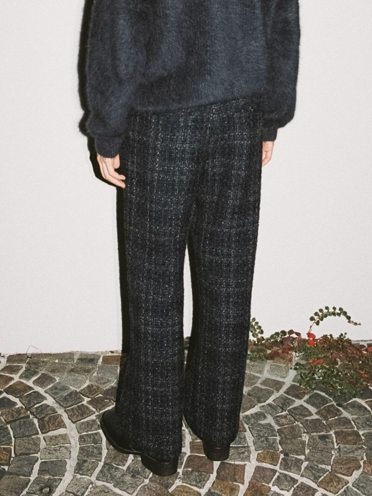 ALPACA SILK TWEED TROUSERS