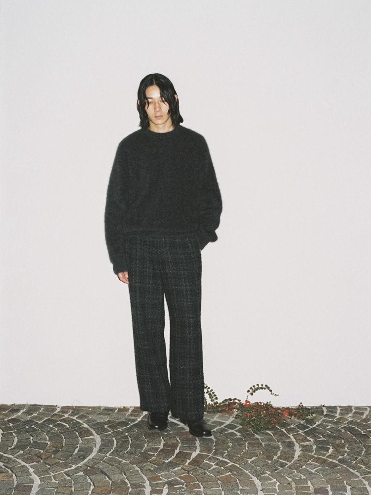 ALPACA SILK TWEED TROUSERS