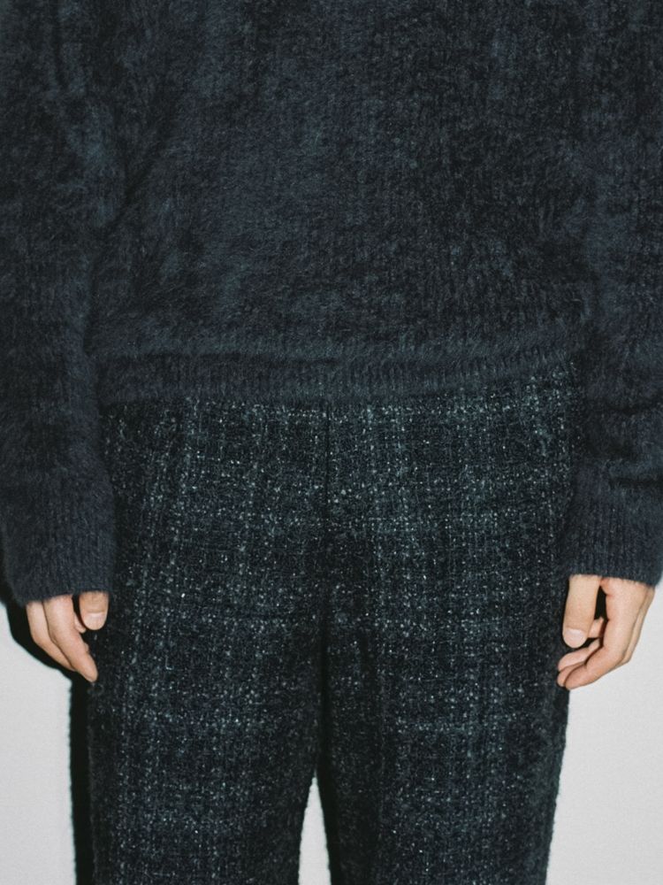 ALPACA SILK TWEED TROUSERS