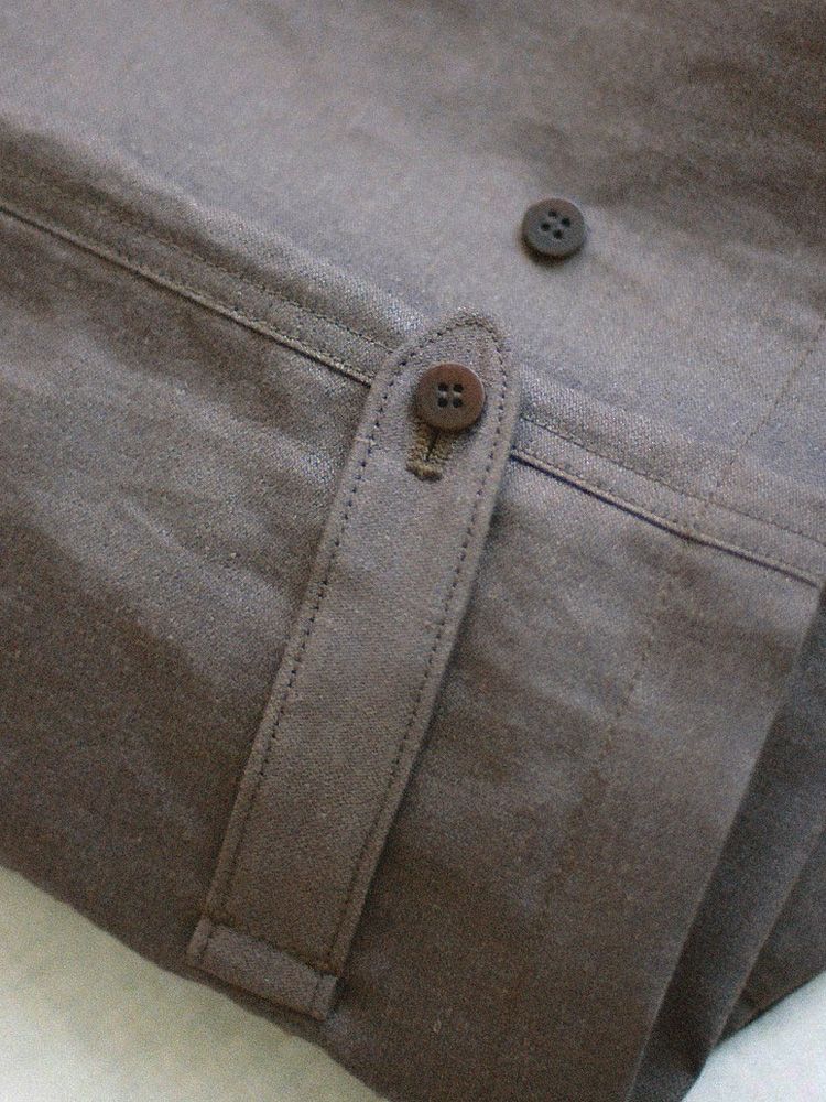 WOOL LINEN  BELTED PANTS