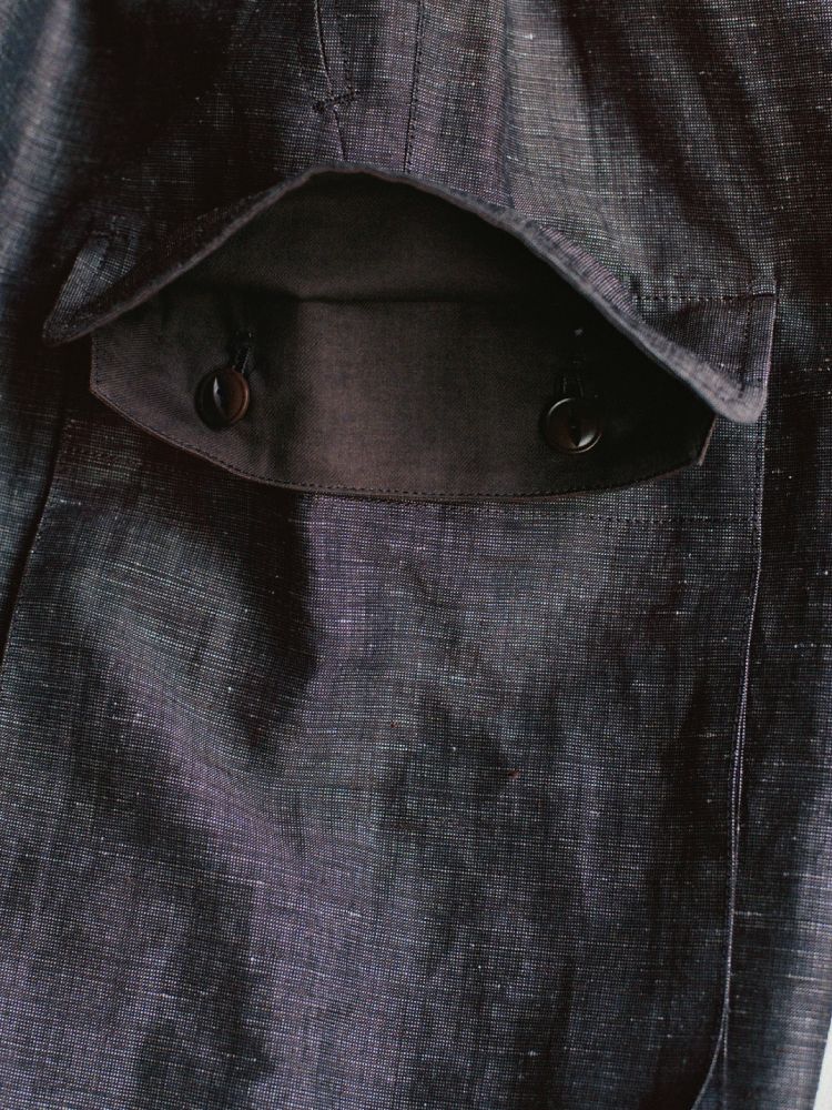 LINEN WOOL PINHEAD SHORTS