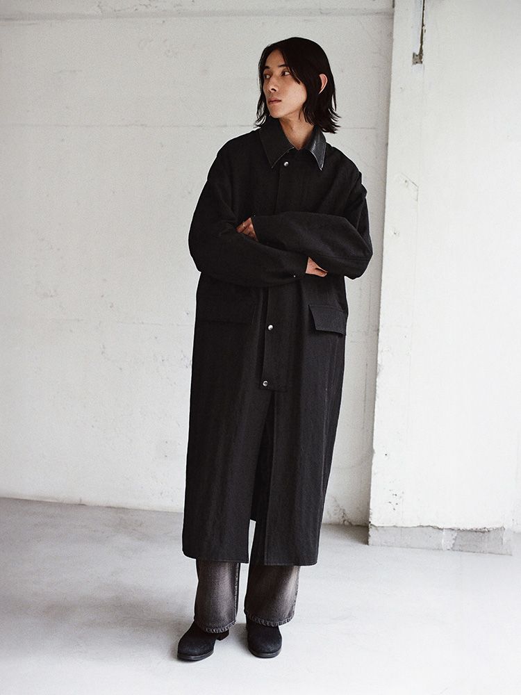 Cow Hide Collar Riding Coat