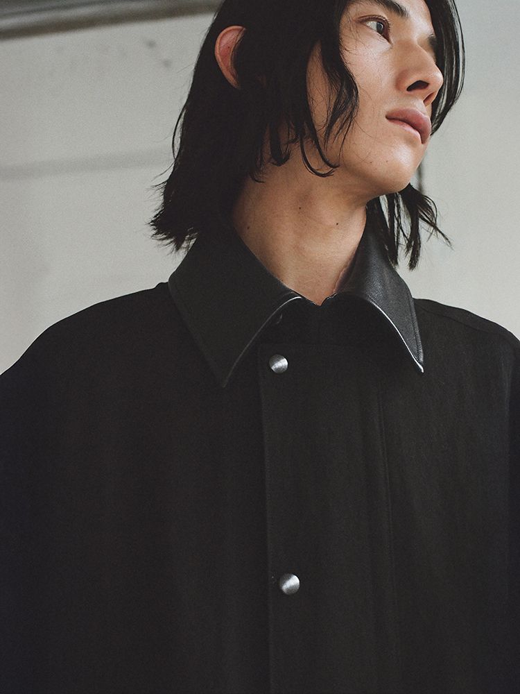 Cow Hide Collar Riding Coat