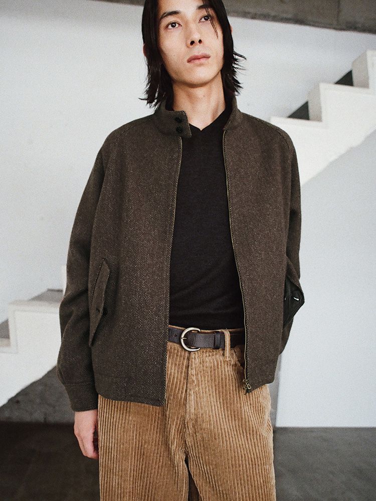 Alpaca Tweed Harrington Jacket