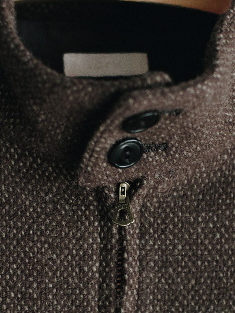 Alpaca Tweed Harrington Jacket