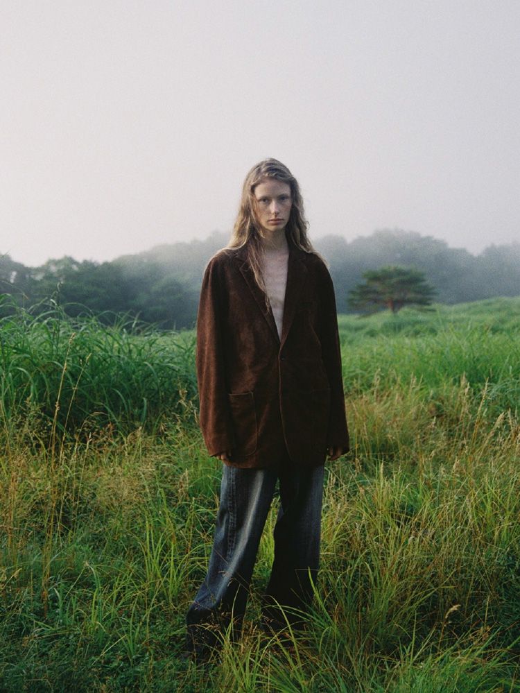 Goat Suede Tailored Jacket