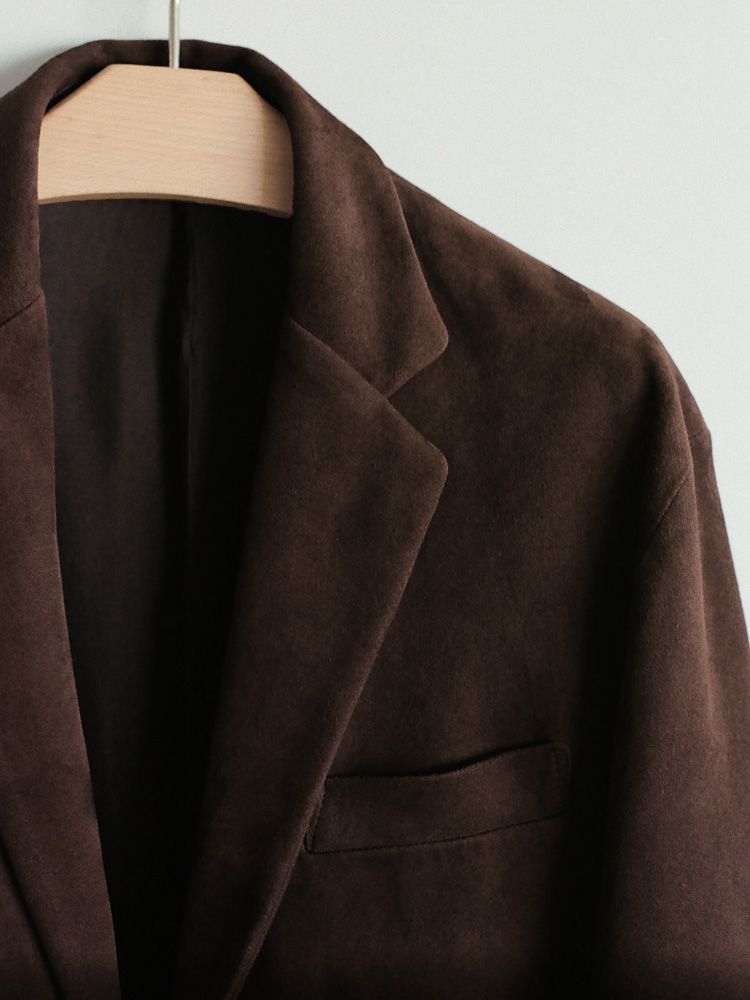 Goat Suede Tailored Jacket