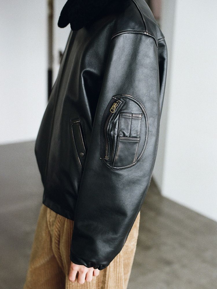 French Pilot Leather Jacket