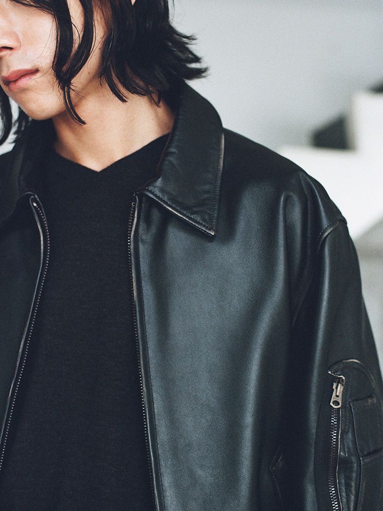 French Pilot Leather Jacket