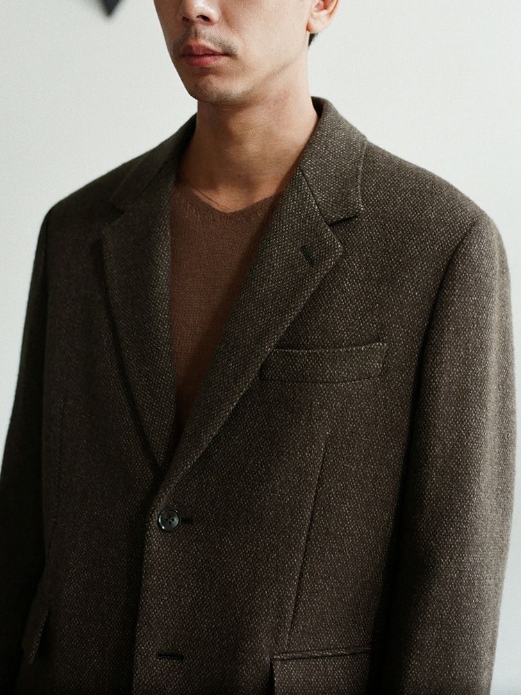 Alpaca Tweed Tailored Jacket