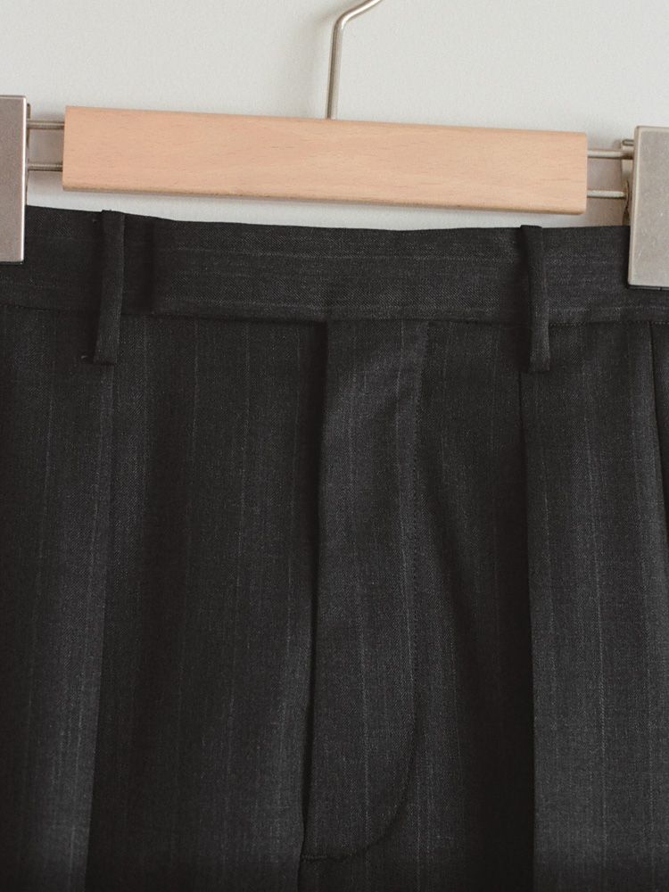 Wool Chalk Stripe Slacks