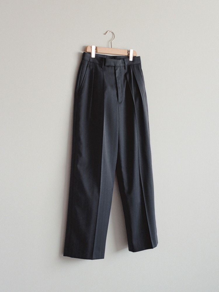 Wool Chalk Stripe Slacks