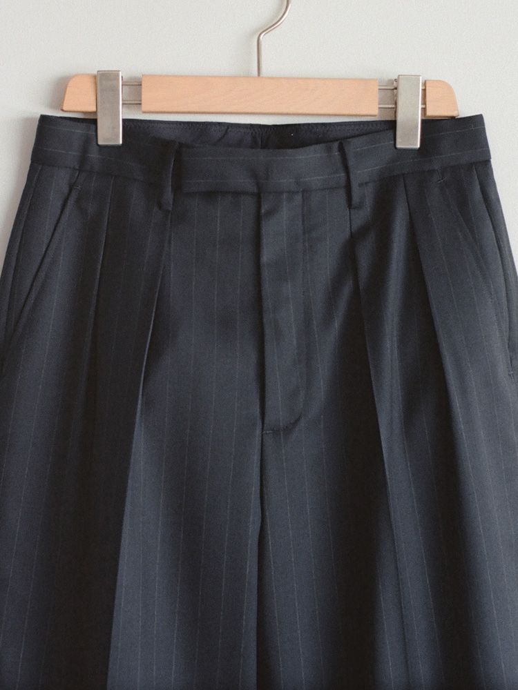 Wool Chalk Stripe Slacks