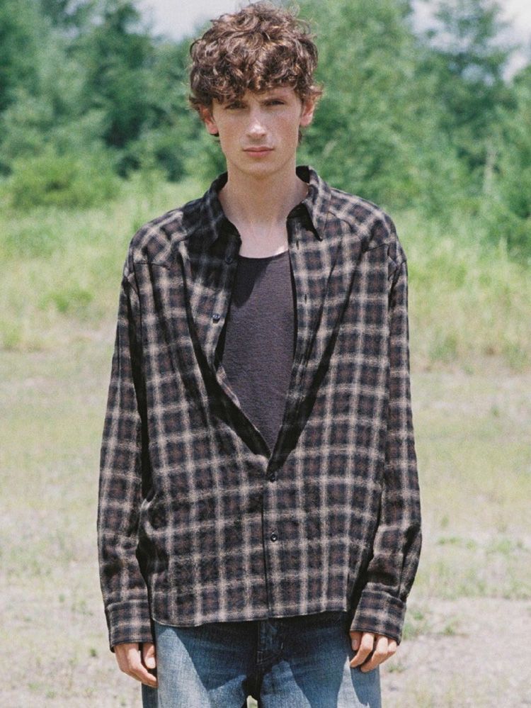 Wool Plaid Western Shirt