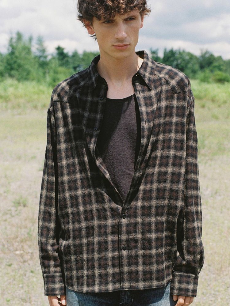 Wool Plaid Western Shirt