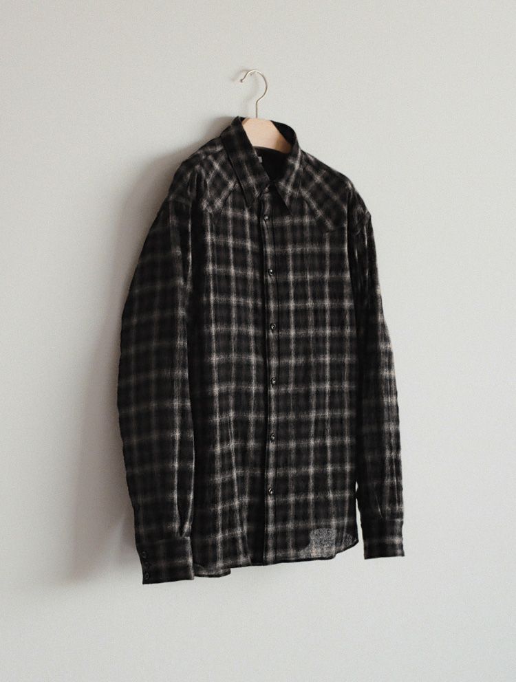 Wool Plaid Western Shirt