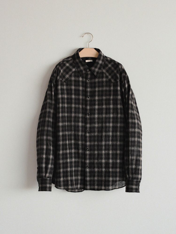 Wool Plaid Western Shirt
